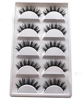 M-G-X 3D false eyelash hard stem short natural messy cross eyelashes nude makeup false eyelashes-Set C