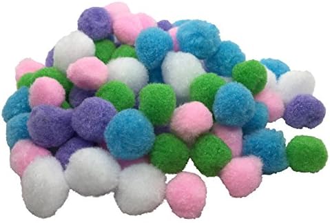 Pom Poms 1 Inch, 80 Count (Pastel)
