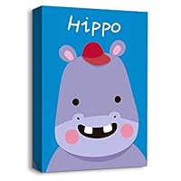 signwin-Canvas Wall Art-Cute Animal Portrait-Canvas Prints Home Artwork Decoration for Kids Bedroom,Bathroom - 12x18 inches