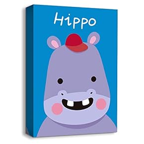 Canvas Wall Art-Cute Animal Portrait-Canvas Prints Home Artwork Decoration for Kids Bedroom,Bathroom - 12x18 inches