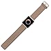 INTENY Woven Nylon Strap Buckle Replacement Wrist Bracelet with Silicone Band for Apple Watch Band Series 1 Series 2 38mm-Toasted Coffee&Caramel