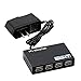 MALLCROWN 4 Port 1080p HDMI Splitter with Ac Power Adapter Converter,HDMI Splitter Hub Port,Black