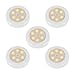 Mopos 5 Pack Wireless Motion Sensor Exquisit Night Light for Stairways,Hallway,Closet,Kitchen,Washroom (Warm Yellowish)