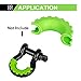 BUNKER INDUST D Ring/Shackle Isolator Kit,1 Pair Green D-Ring Isolator and 4 Pcs Washers Dring Cover Fit for 3/4