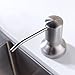 Built in Soap Dispenser for Kitchen Sink,Stainless Steel Pump Head Long Spout with 17OZ PET Food Safe Material Soap Bottle,Brushed Nickel Sink Kitchen Soap Dispenser Refill from The Top