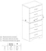 South Shore Step One 6 Drawer Lingerie Chest in Black Finish