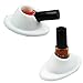 Tenworld Women Girl 2pcs Pro Rubber Bottle Holder For Nail Art Varnish Polish Seat Makeup Cosmetic Tool (White)