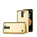 TabPow LG K7 Case, Improved Mirror Reflection, Scratch-Resistant Bling Luxury Slim TPU PC Case Cover for LG K7 - Gold