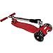 RIMABLE Foldable Maxi Kick Scooter with LED Light up Wheels(Red)