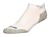 Drymax Run Mini Crew Socks, White/Grey, X-Large (M11-13)