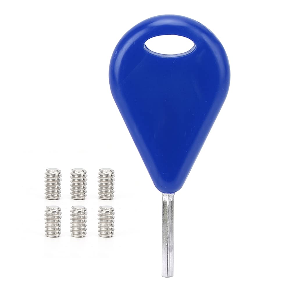 Alomejor Surf Fin Key & Screws for FCS Fins Universal Surfboard Fin Key Surfing Surf Board Spare Parts Accessories(BLUE)