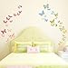 DECOWALL DW-1408 Patterned Butterflies Kids Wall Stickers Wall Decals Peel and Stick Removable Wall Stickers for Kids Nursery Bedroom Living Room d?cor