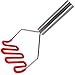 Zulay Kitchen Non-Scratch Potato Masher – Heavy-Duty Stainless Steel & Silicone Hand Masher for Smooth Mashed Potatoes, Avocados & More – Durable & Easy to Clean Kitchen Tool - Red