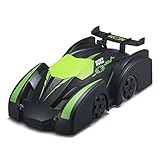 SZJJX RC Car Wall Climber Climbing 2.4 Ghz Radio Remote Control Sport Racing Vehicle Mini Gravity Stunt Car Kids Electric Toy-Green
