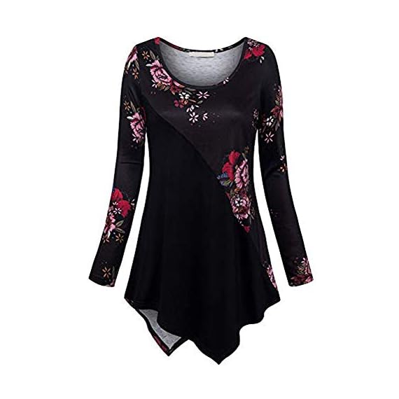 ZTTONE-Womens-Fashion-Plus-Size-Long-Sleeve-Print-O-Neck-Button-Pullover-Tops-Casual-Shirt