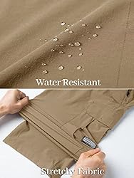 Khaki Shorts for Men Cargo Long Shorts Quick Dry