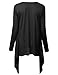 NINEXIS Women's Draped Handkerchief Hem Open Front Cardigan