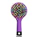 LEORX Detangling Hair Brush Rainbow Volume Brush Magic Hair Curl Straight Comb Brush with Mirror (Purple)