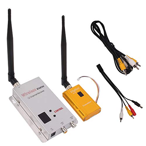 Gemgoo 1.2GHZ 1500MW Video Wireless High Sensitivity AV Audio & Video 8CH Transmitter 12CH Receiver for CCTV Camera,FPV
