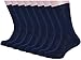 8 Pack Black Dress Socks for Mens Cotton Mid Calf size Large 10-13