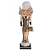 Clever Creations Lady in Gold Nutcracker Woman with Gold Sequin Bag | White Fur Trim Dress and Hat | Perfect for Shelves and Tables | Collectable Festive Christmas Decor | Solid Wood | 14
