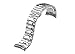 iStrap 24mm Curved End Stainless Solid Steel Polished Metal Watch Bracelet for Panerai 44mm Cases