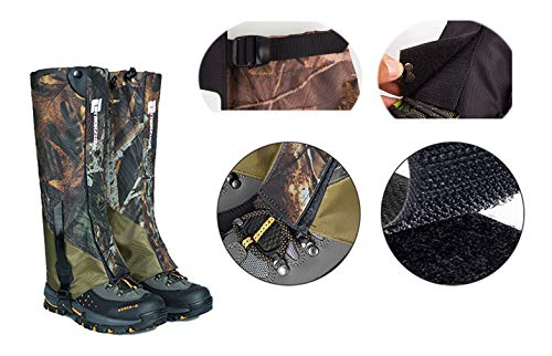 Ueasy Leg Gaiters, Boot Gaiters Waterproof Leg Gaiters for Men and Women 600D Anti-Tear Oxford Fabric for Outdoor Hiking Walking Hunting Snow Skiing Camping Climbing Mountain