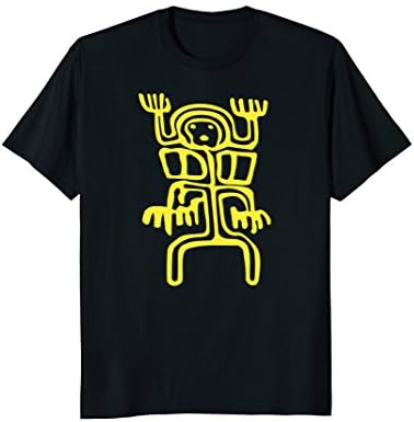 Mens Ancient Indigenous Petroglyph Stone Carving Art tee t-shirt 2XL Black