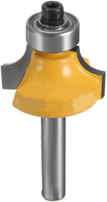 1/4-Inch Shank Roundover Edging Router Bit Set, Woodworking Milling Cutter Tools Corner Rounding Edge-forming Bit Set 1/8", 1/4", 3/8", 1/2" Radius (4 Pack) - - 