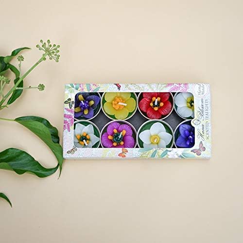 Hana Blossom Assortiment de 8 Bougies Chauffe-Plat parfumées Faites à la Main