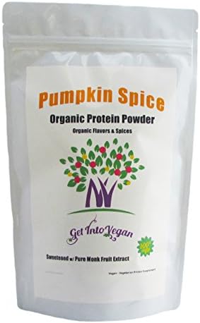 New! Pumpkin Spice Vegan - Vegetarian Protein Powder - Organic Proteins, Organic Spices & Flavors + Pure Monk Fruit Extract, 20 servings