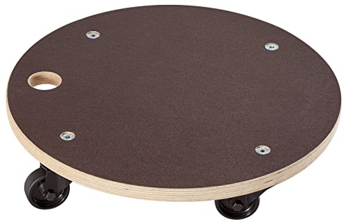 Dörner + Helmer Transportroller Garden Design, Rund, 380mm x 80mm, 200kg Tragkraft, Kunststoffräder, Pflanzenroller für Draußen