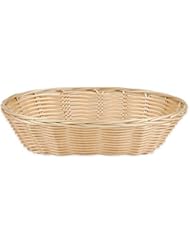 Set of 4 Update International BB-97 Woven and Bread Natural Color Basket, Oval, 9-1/2-Inch