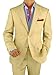 Bianco B Men's Suit Two Button Jacket 2-Piece Modern Fit Side-Vent Linen Suit