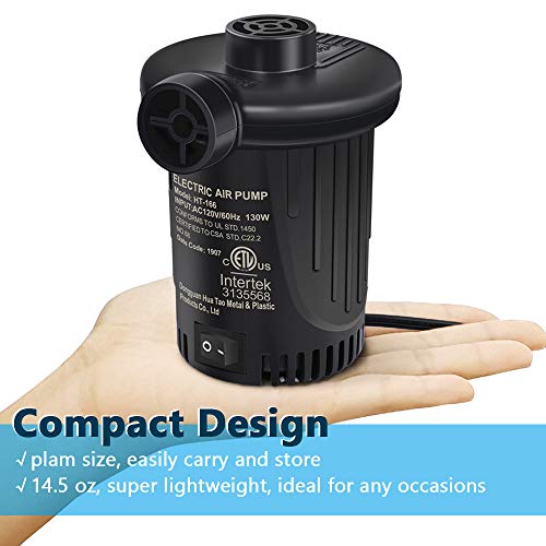 DEEPLEE Electric Air Pump for Inflatables, Air Mattress Pump QuickFill