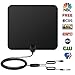 60 Miles Range Digital HD TV Antenna, Indoor HDTV High Defination Freeview TV Reception TV Antenna with Built-in Amplifier Signal Booster, 13 Feet Coax Cable Black