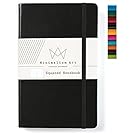 Minimalism Art | Classic Notebook Journal, Size: 5" X 8.3", A5, Black, Squared Grid Page, 240 Pages, Hard Cover/Fine PU Leather, Inner Pocket, Quality Paper - 80gsm | Designed in San Francisco