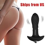 Vibrating Anal Butt Plug Anal Trainer Kit Male Prostate Massagers Anus Play Fetish Stimulation Pleasure Adult Sex Toy Things for Women Men Couples buttplug Fantasy Restraints Bondage