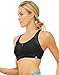 Champion Women's Zip Sports Bra, Black, XL