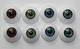 Oumeinuo 8pcs 20mm Doll Eyeball Half Round Acrylic Eyes for DIY Reborn Baby Dolls