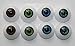 Oumeinuo 8pcs 20mm Doll Eyeball Half Round Acrylic Eyes for DIY Reborn Baby Dolls