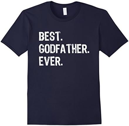 Mens Best Godfather Ever T-Shirt Large Navy