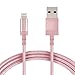 AmazonBasics Nylon Braided Lightning to USB A Cable, MFi Certified iPhone Charger, Rose Gold, 6-Foot primary