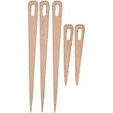 Wood Weaving Crochet Needle, Big Eye Knitting Needles Wooden Loom Stick for Hand Tapestry Weaving Loom Tool,for DIY Crafters,