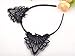 Bonnie Z. Leonardo Exquisite Sweet Lace Cat Ears Headband+Choker Pure Black