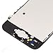 for iPhone 5 LCD Display Touch Screen Full Assembly Replacement with Home Button Front Camera Ear Speaker Repair Tools and Tempered Glass, Black