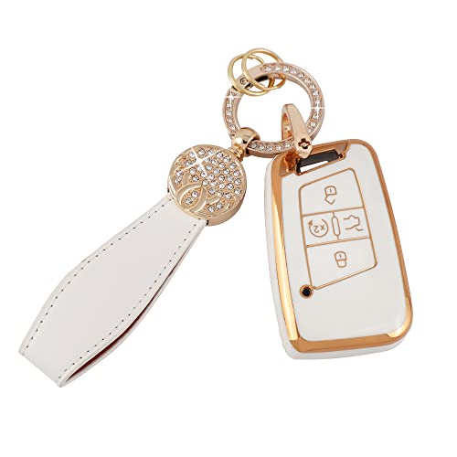 PIFOOG Car Key Cover for Volkswagen Jetta Tiguan