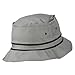 e4Hats.com Striped Hat Band Fisherman Bucket Hat - Grey Black S-M