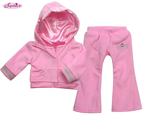 Sophia's Doll Clothing for 18 Inch Doll Clothes Outfit Play Set of Sweatsuit with Crown Details, 2 Pc. Set Fits American Girl Dolls & More! Stylish Doll Sweatsuit, My Doll's Life