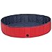 NACOCO Foldable Dog Pool Large Dog PVC Swimming Pool Cat Hard Plastic Water Pool Pet Outdoor Collapsible Swimming Pond in Summer for Dogs and Kids(Red,L)